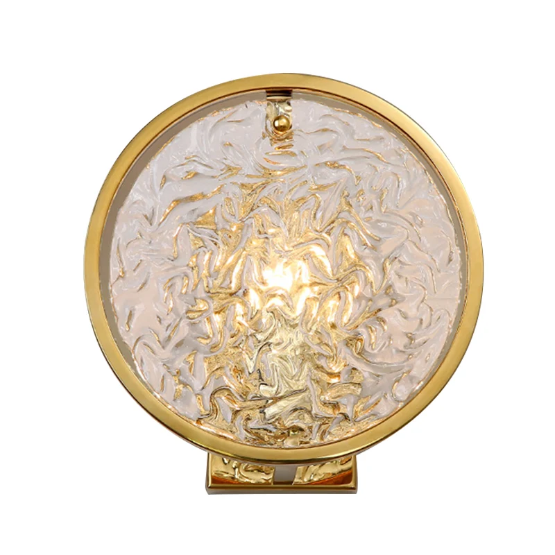 1 licht waterglas wandkandelaar traditionalistische gouden cirkel woonkamer wandgemonteerd licht Clearhalo