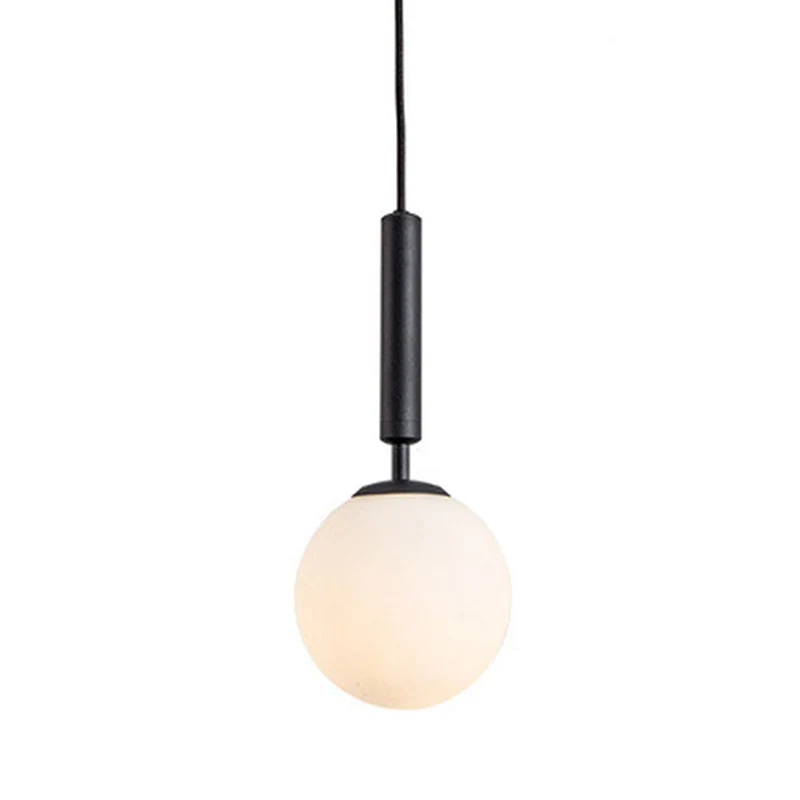 1 lichtbol hangende verlichting midden van de eeuw moderne witte glazen hangende verlichtingsarmaturen voor restaurant Cle...