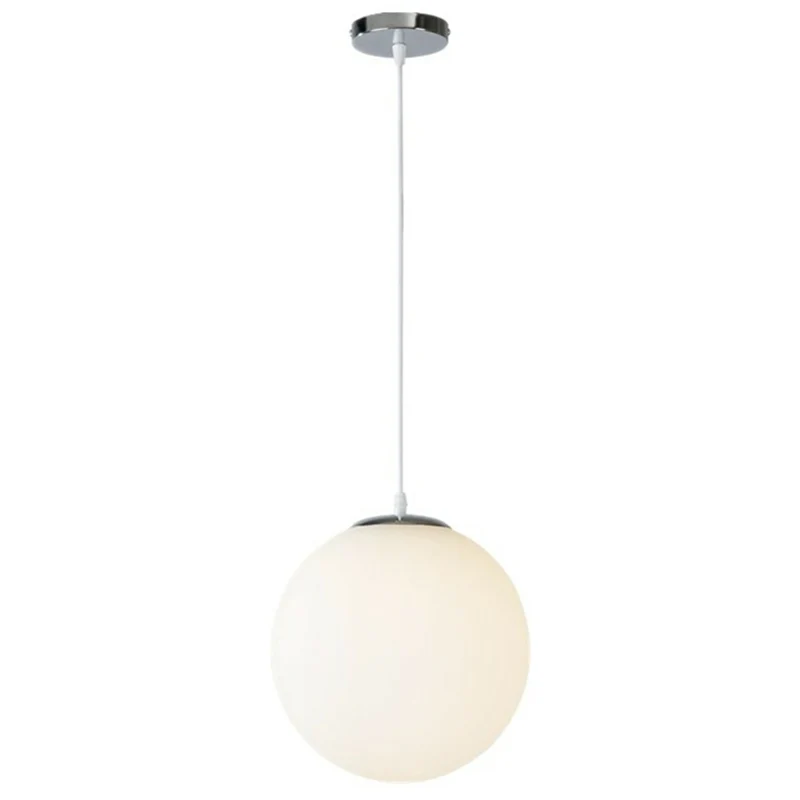 1 lichtbol hangende verlichtingsarmaturen moderne eenvoudige witte glazen plafondhanger voor kledingwinkel Clearhalo
