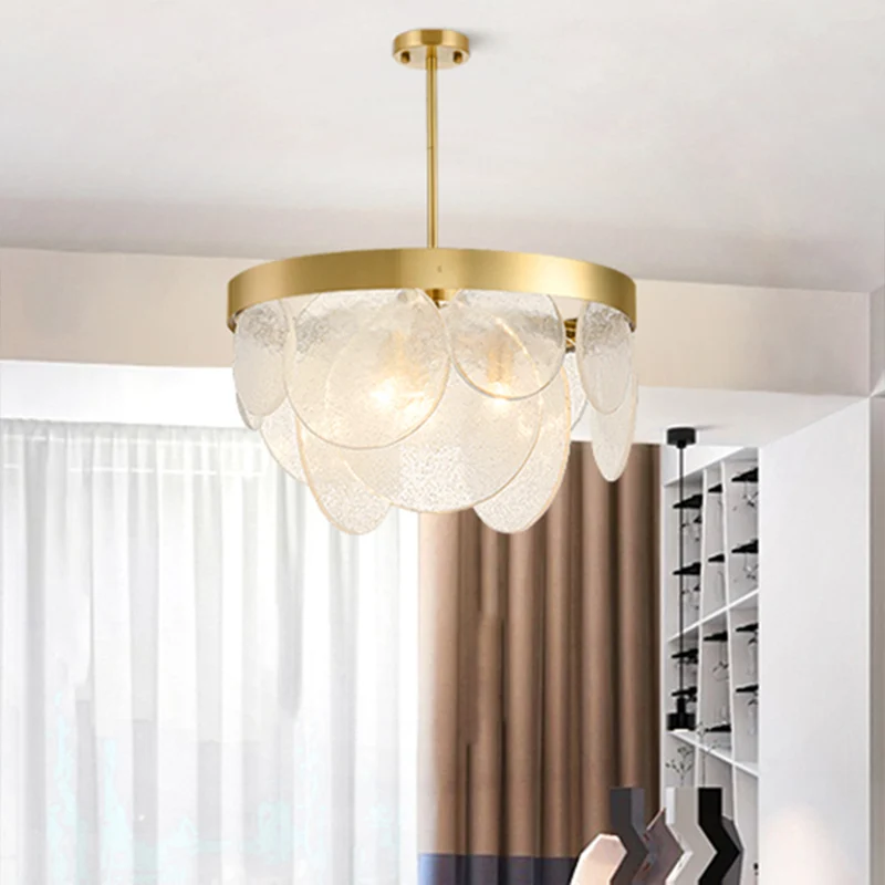 1 lichte ronde hangende kroonluchter, traditionele messing kristallen ophangverlichtingsarmatuur Clearhalo