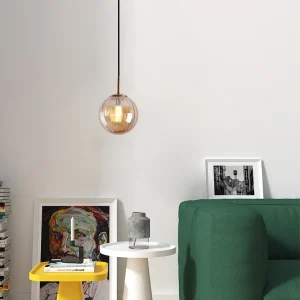 1 lichte ronde hangende plafondlampen postmoderne waterglas hangende verlichtingsarmaturen voor restaurant Clearhalo