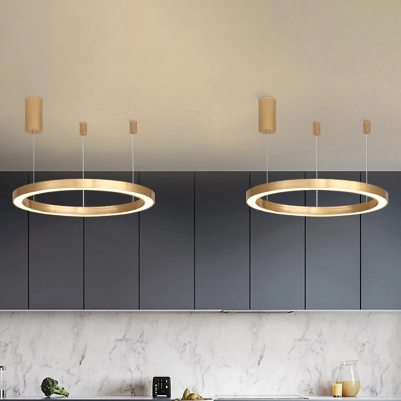1/3 lichten woonkamer kroonluchter met bol metalen kap moderne gouden led plafond hanglamp wit / warm licht Clearhalo