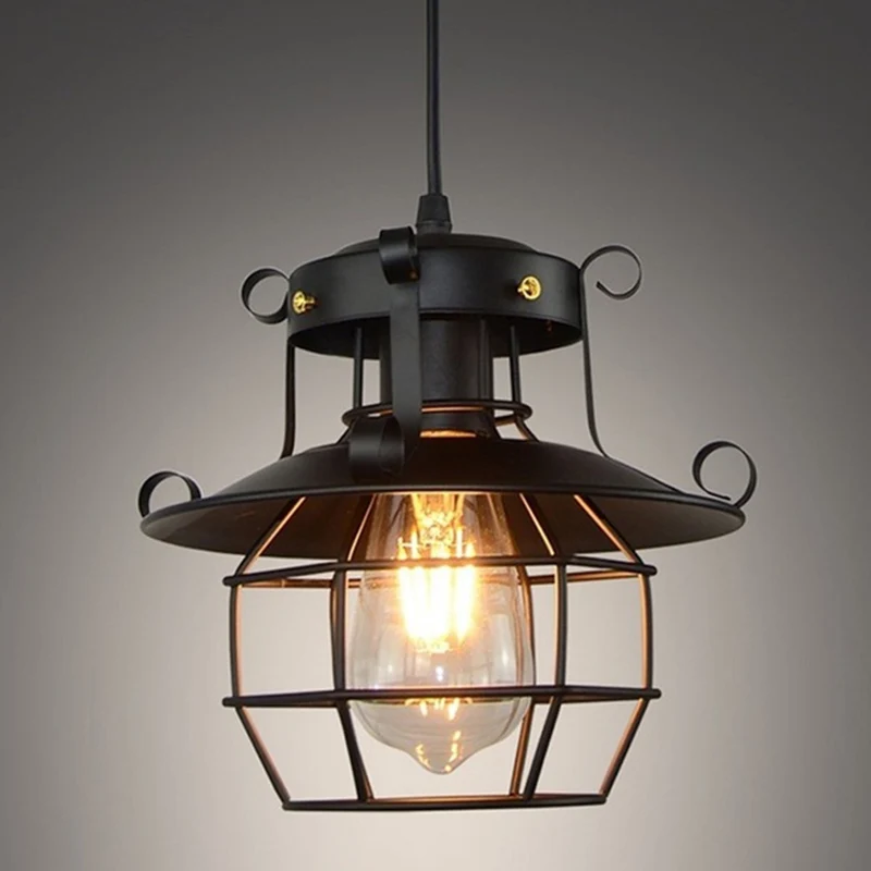 1 Lichtkooi Hanglampen Retro Industrieel Metalen Plafondarmatuur voor Koffiebar Clearhalo