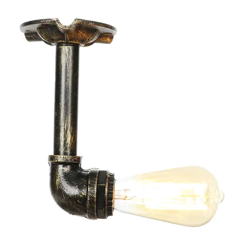 1 lichtmetalen semi-inbouw vintage verouderd messing/verouderd zilver/antiek brons hoekpijp binnen plafondmontage lichtarm...