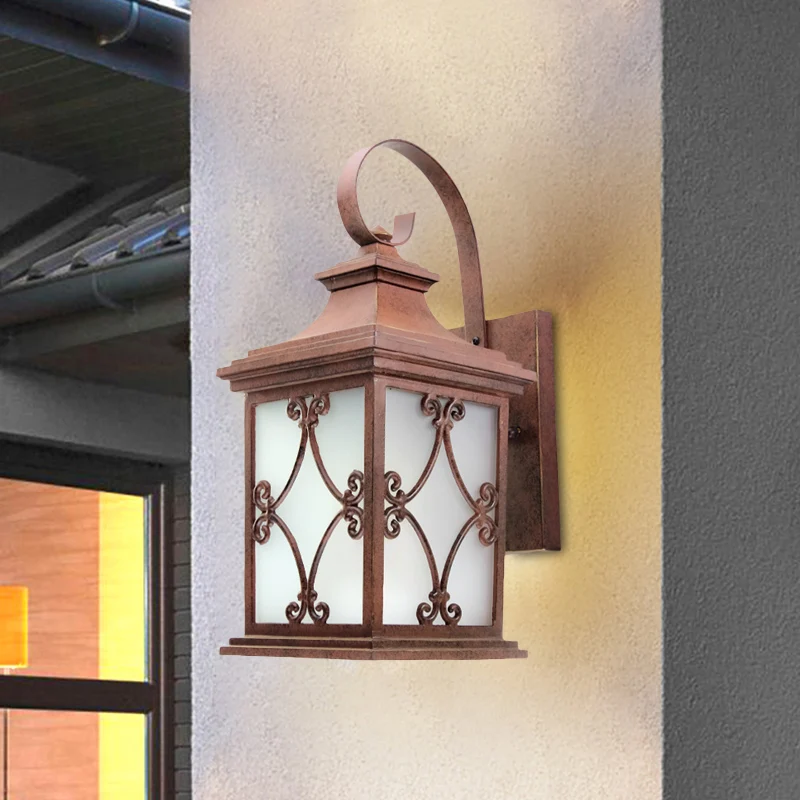 Lodge Birdcage wandkandelaarlamp enkele lamp wandgemonteerd lichtarmatuur koffie voor tuin Clearhalo