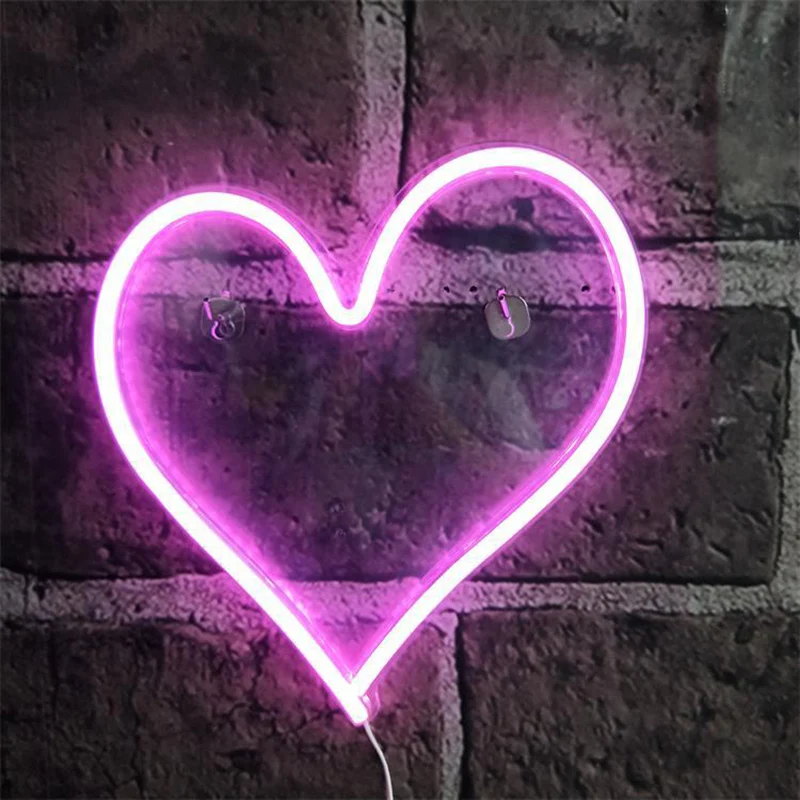 Loving Heart Babykamer-nachtlampje Kunststof USB-aangedreven LED Moderne wandnachtverlichting wit Clearhalo