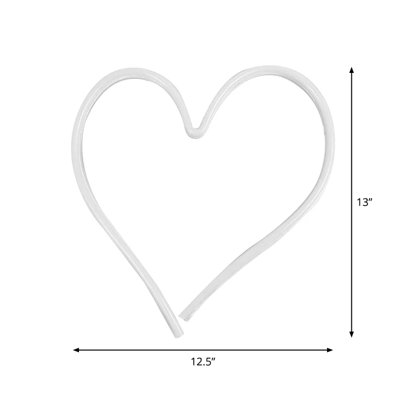 Loving Heart Babykamer-nachtlampje Kunststof USB-aangedreven LED Moderne wandnachtverlichting wit Clearhalo