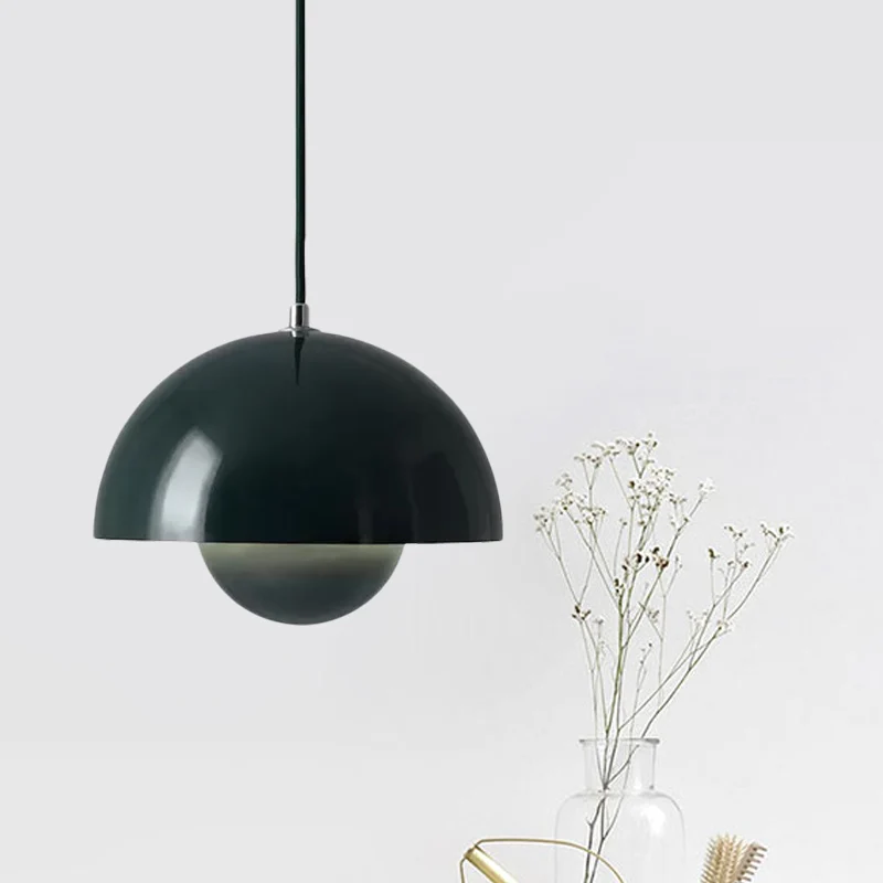 Macaron Dome hanglamp ijzer 1 kop eettafel hanglamp roze/groen/geel met innerlijke capsule diffuser Clearhalo