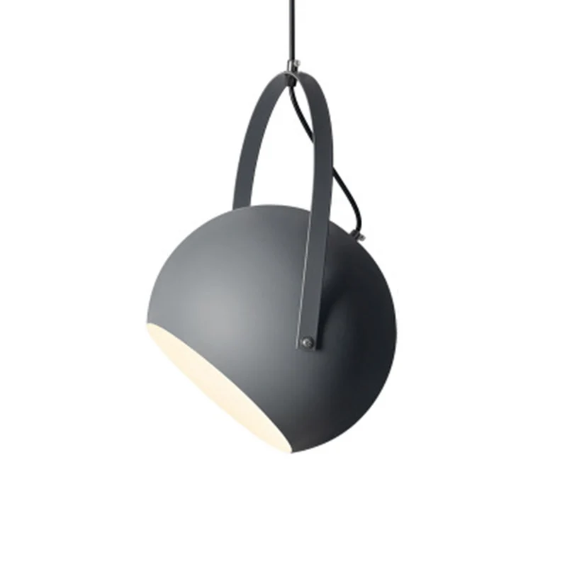 Macaron Dome Hanglamp Metaal 1 Kops Restaurant Hanglamp met gebogen handvat Clearhalo