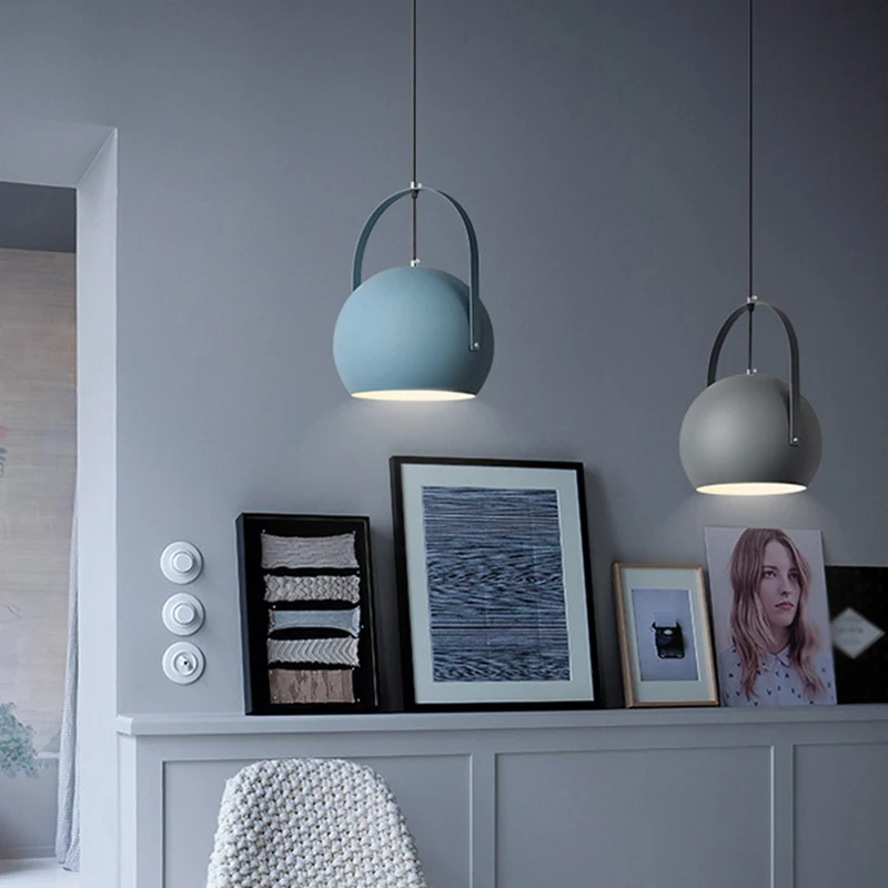 Macaron Dome Hanglamp Metaal 1 Kops Restaurant Hanglamp met gebogen handvat Clearhalo