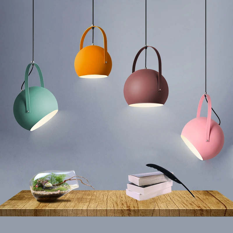 Macaron Dome Hanglamp Metaal 1 Kops Restaurant Hanglamp met gebogen handvat Clearhalo