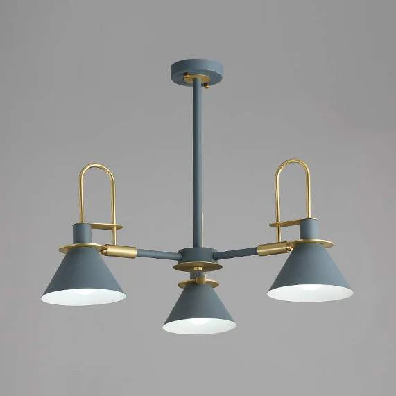 Macaron Loft Funnel Kroonluchter Metalen Undertint Hanglamp voor verpleegkamer Clearhalo