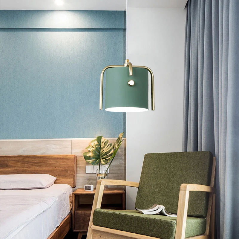 Macaron Stijlvolle 1-lichts hanglamp met metalen kap Grijs/witte tonvormige hanglamp voor eetkamer Clearhalo