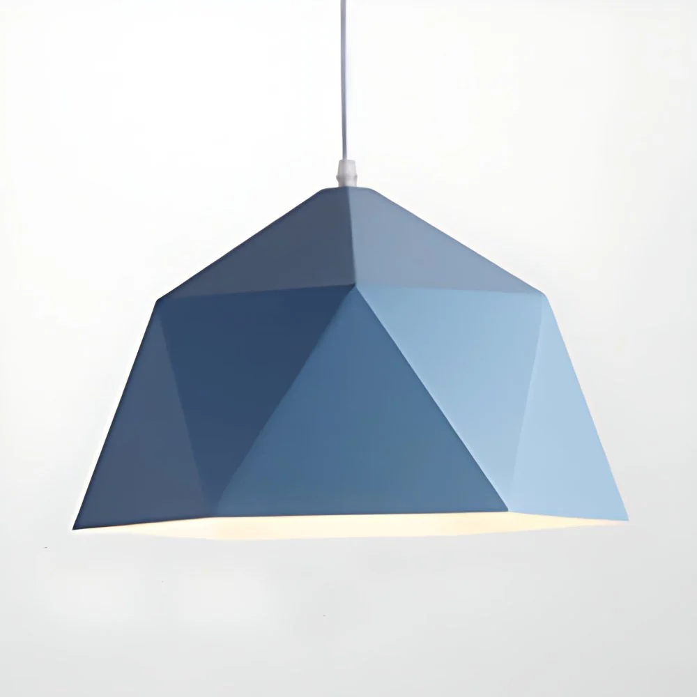 Macaron-stijl hanglamp, polyhedrale kom, één kop, metalen hanglamp voor stoffenwinkel Clearhalo