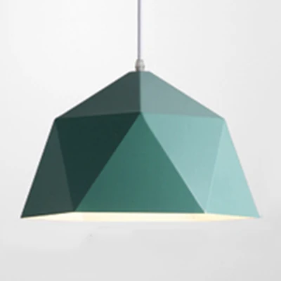 Macaron-stijl hanglamp, polyhedrale kom, één kop, metalen hanglamp voor stoffenwinkel Clearhalo