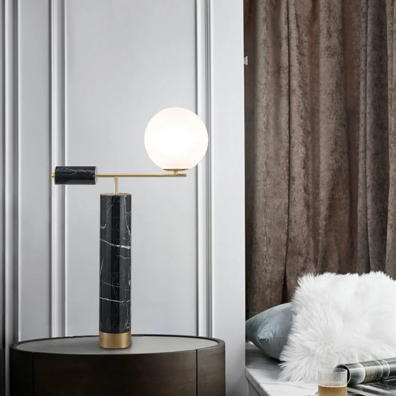 Melkachtig glas Global nachtkastje licht moderniteit 1-lamps zwarte nachtkastjelamp voor woonkamer Clearhalo