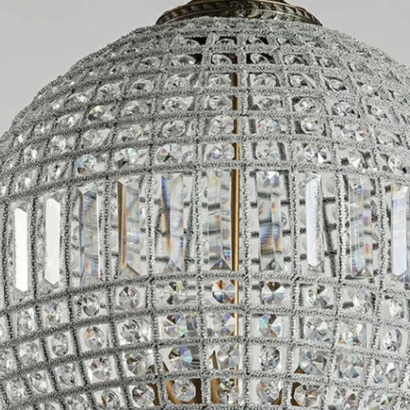 Messing bolvormige kroonluchter verlichtingsarmatuur hedendaagse 1/3 lichten kristallen hanglamp Clearhalo