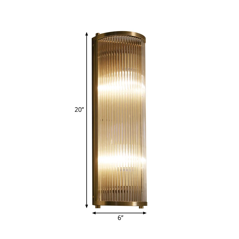 Messing/zwarte afwerking Halfcilindrische wandlamp Midden van de eeuw Metalen 1/2-kops wandgemonteerde lichtarmatuur Clear...