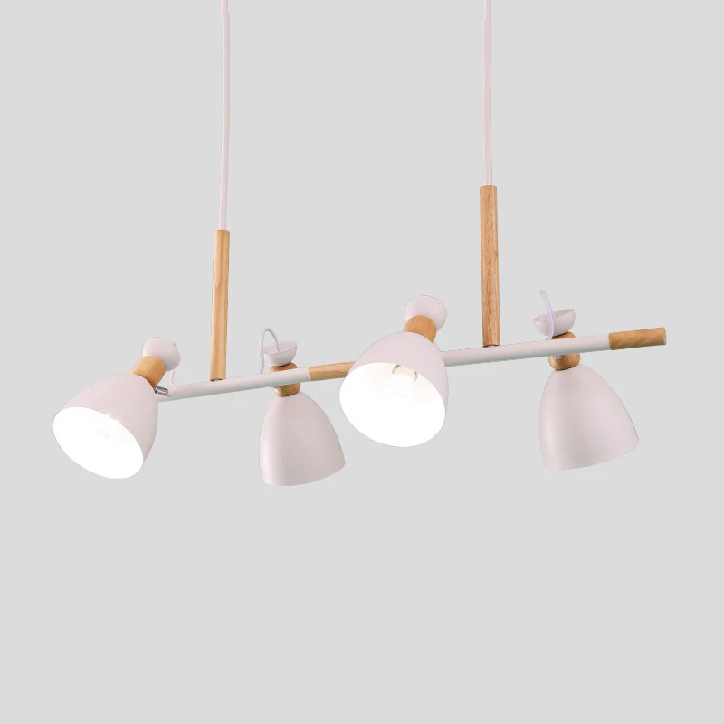 Metal Dome Shade Island kroonluchter 4-kops hangende hanglamp Scandinavische stijl groen/grijs/wit Clearhalo