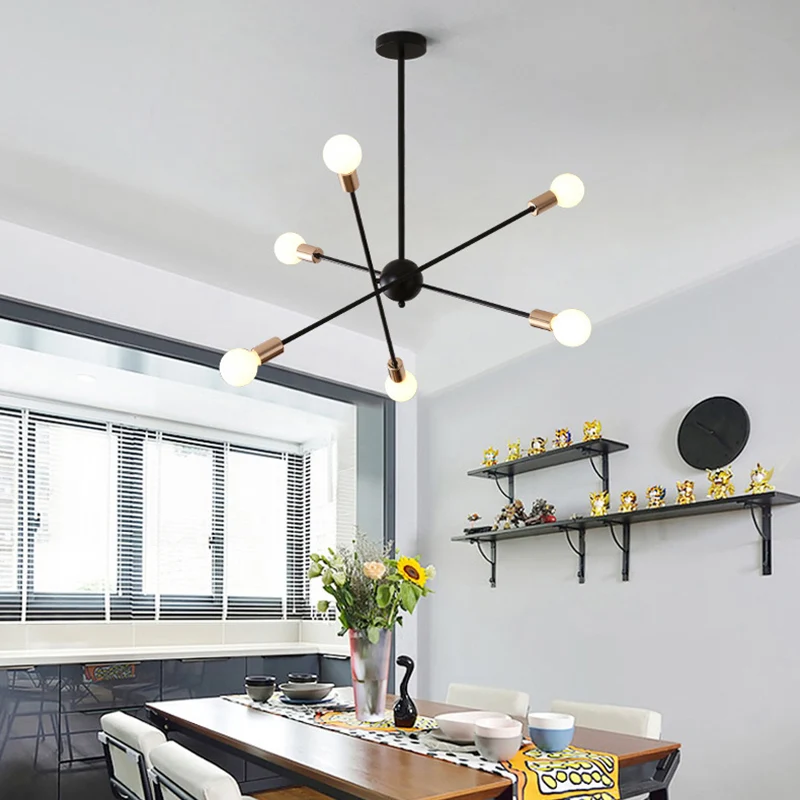 Metal Line Spark kroonluchter eigentijdse hanglamp voor keuken eetkamer Clearhalo