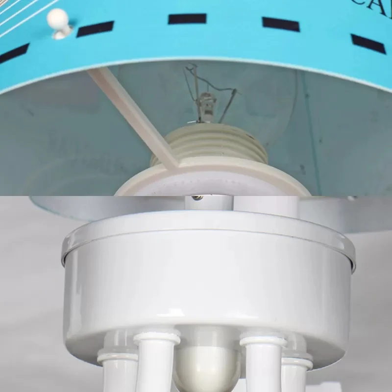Metalen autohanglamp Vijf lampen Moderne stijl kroonluchter blauw voor jongensslaapkamer Clearhalo