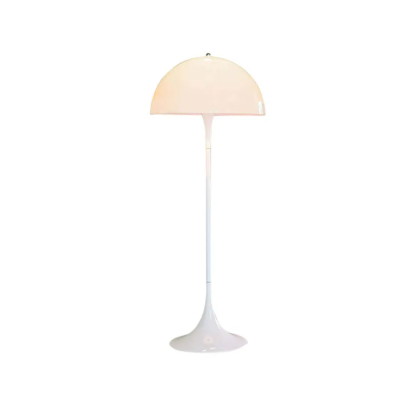 Metalen halve bol leeslamp Nordic 1 kop wit staande lamp voor slaapkamer Clearhalo