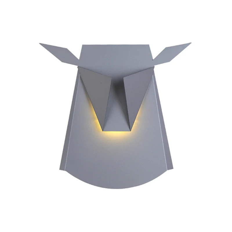 Metalen Ox Head Wandlamp Keuken Woonkamer Dieren Schanslicht met warme verlichting Clearhalo