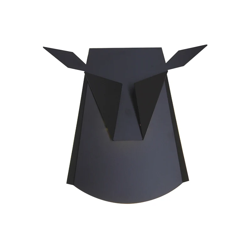 Metalen Ox Head Wandlamp Keuken Woonkamer Dieren Schanslicht met warme verlichting Clearhalo