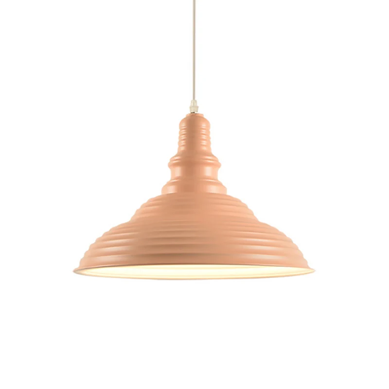 Metalen roze/blauwe hanglamp geribbeld dubbel bubbel 1 licht industriële stijl hanglamp voor slaapkamer Clearhalo
