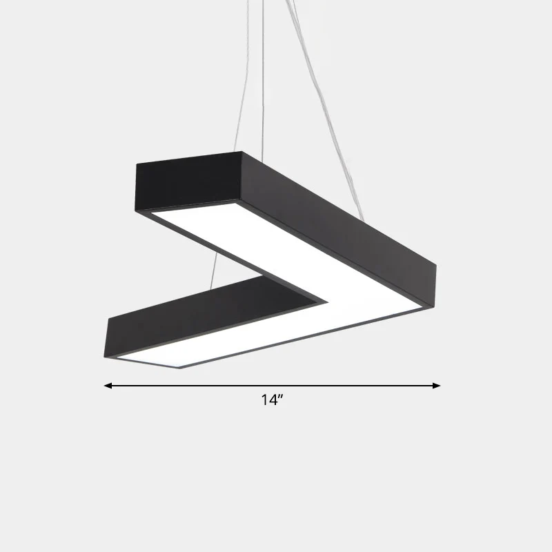 Metalen V-vormige plafondinbouwlamp Eenvoud LED-inbouwlamp voor ontvangstruimte Clearhalo