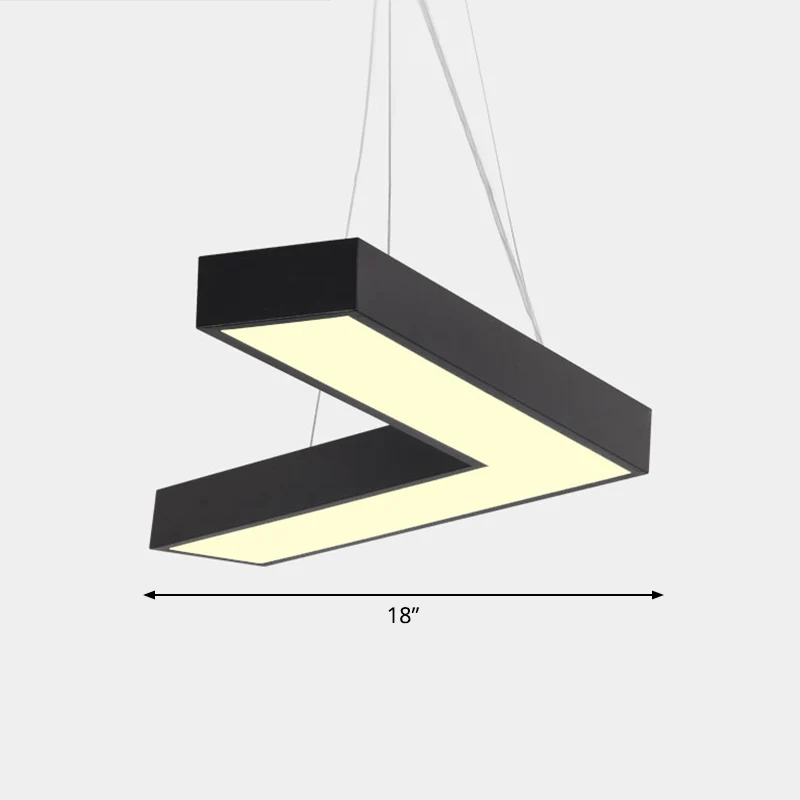 Metalen V-vormige plafondinbouwlamp Eenvoud LED-inbouwlamp voor ontvangstruimte Clearhalo