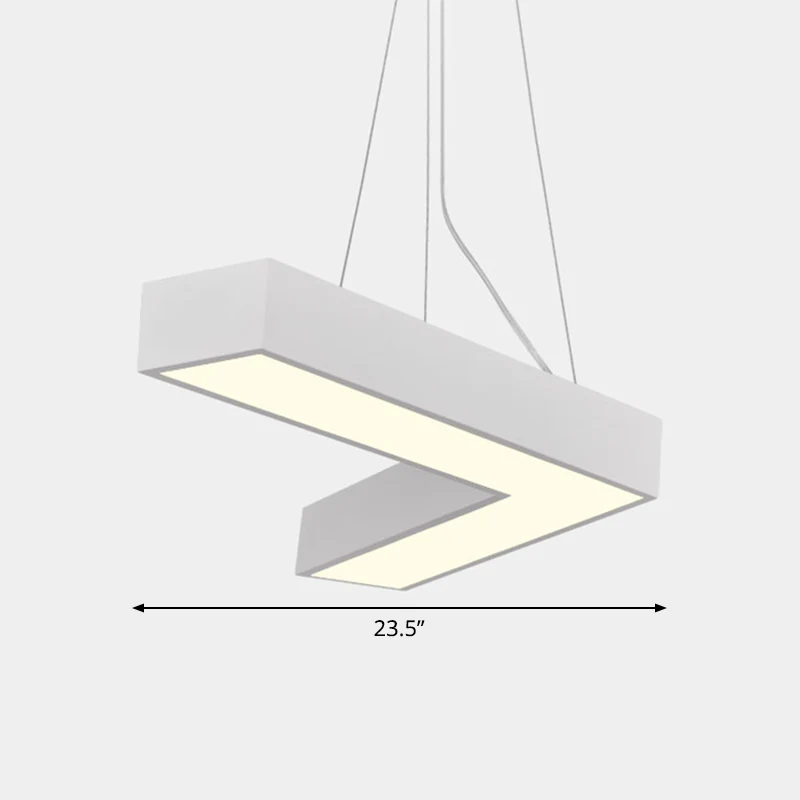 Metalen V-vormige plafondinbouwlamp Eenvoud LED-inbouwlamp voor ontvangstruimte Clearhalo