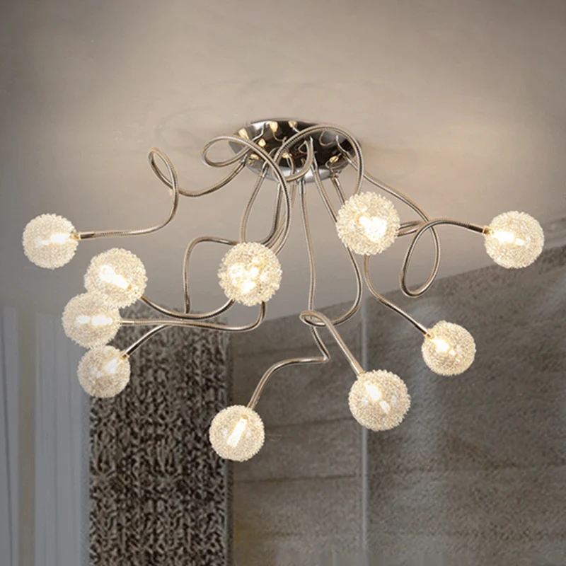 Metallic Globe semi-inbouwlichtarmatuur Post Hedendaagse LED-chroom inbouwverlichting Clearhalo