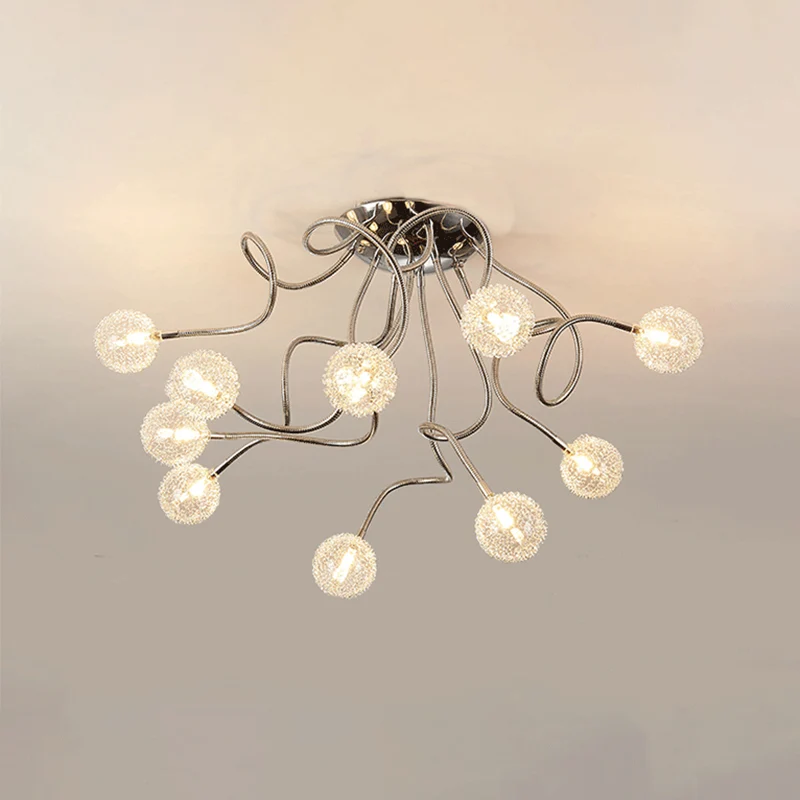 Metallic Globe semi-inbouwlichtarmatuur Post Hedendaagse LED-chroom inbouwverlichting Clearhalo