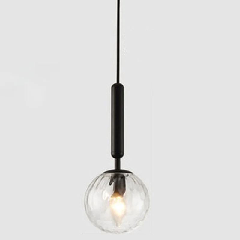 Mid-Century Design Globe Hanglamp Glazen Kap 1 Lichte Hanglamp voor Slaapkamer Clearhalo
