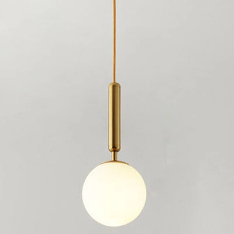 Mid-Century Design Globe Hanglamp Glazen Kap 1 Lichte Hanglamp voor Slaapkamer Clearhalo