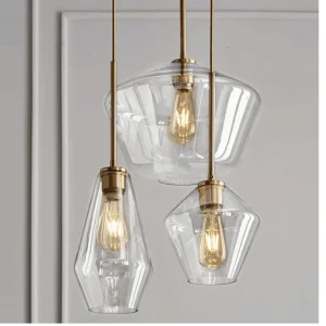 Minimalisme hangende plafondlamp komvormige hangende verlichtingsarmatuur met glazen kap Clearhalo