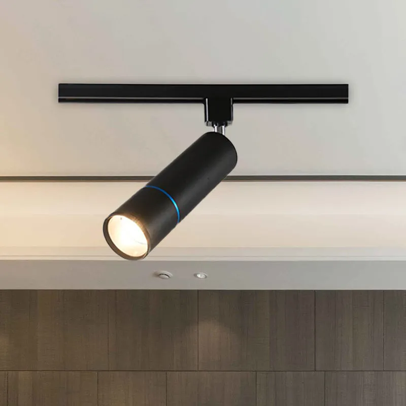 Minimalisme Pipe semi-inbouwlamp aluminium LED-restaurant inbouwplafondlamp groen/zwart Clearhalo