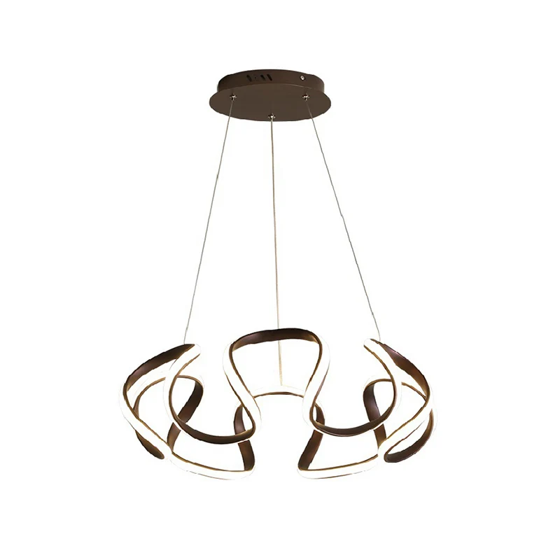 Minimalistische bloemvormige kroonluchterverlichting Acryl woonkamer LED-hanglamp Clearhalo