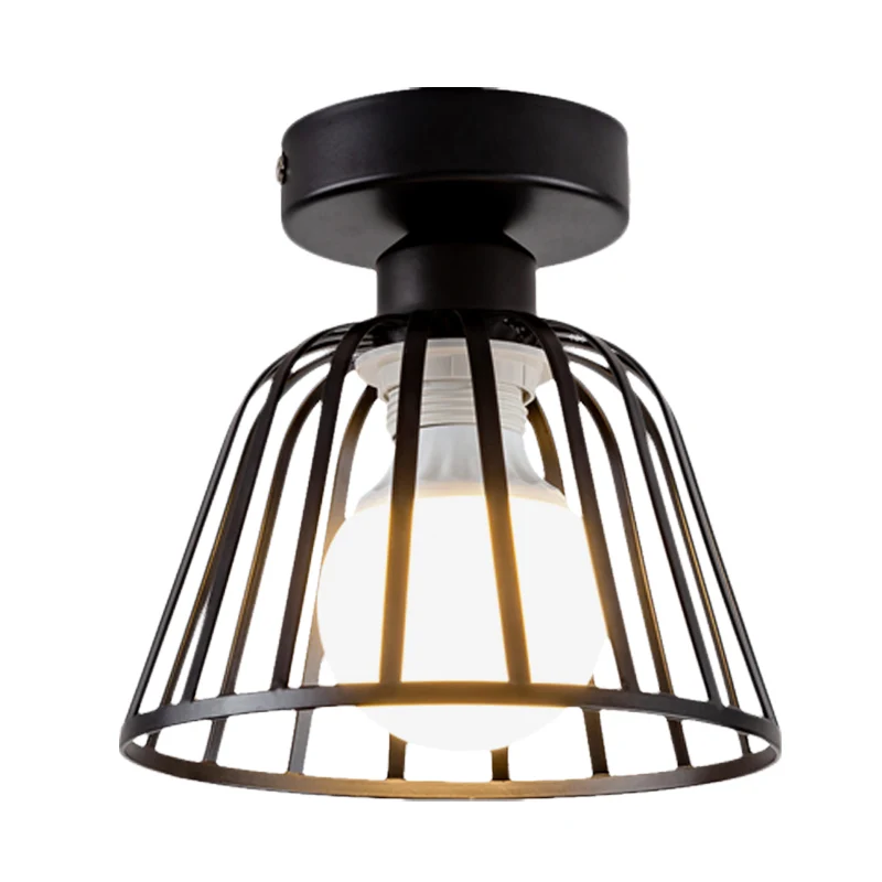 Minimalistische komkooi semi-inbouwverlichting ijzer 1 lamp gang plafond inbouw zwart/goud Clearhalo