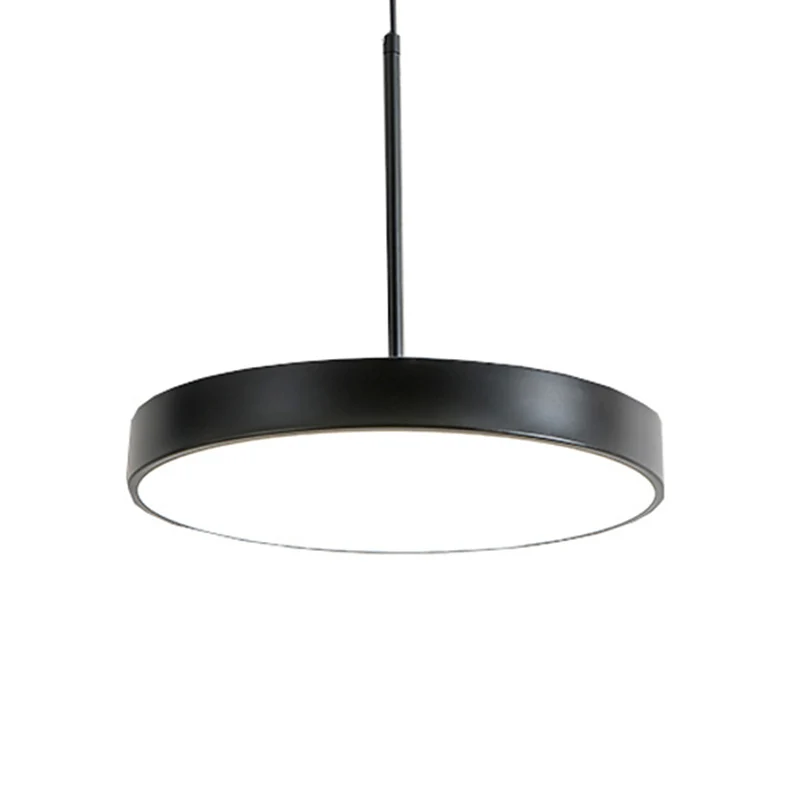 Minimalistische LED-hangende hanglamp, ronde plafondlamp met acrylkap voor eetkamer Clearhalo