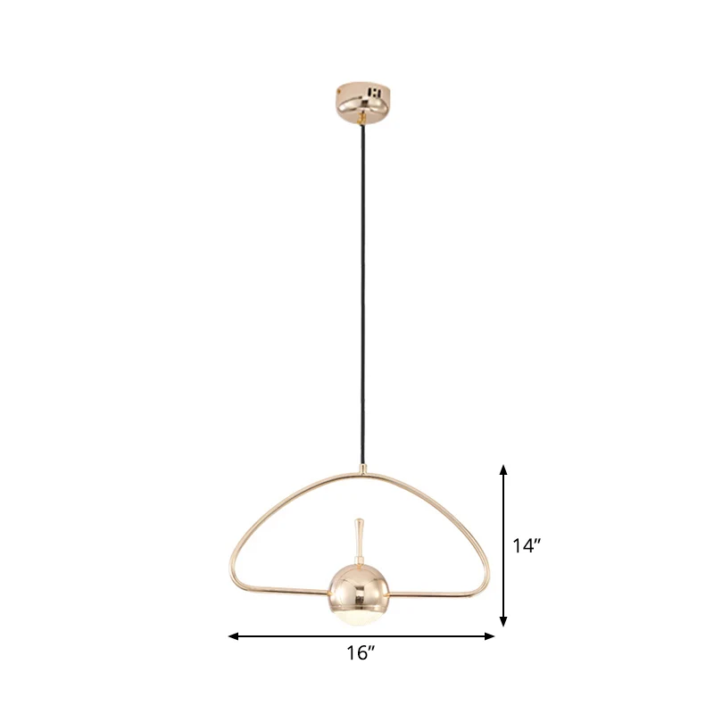 Minimalistische LED-plafondlamp met roségouden ronde/driehoek/rechthoekige neerwaartse verlichting met koepelvormige acryl...