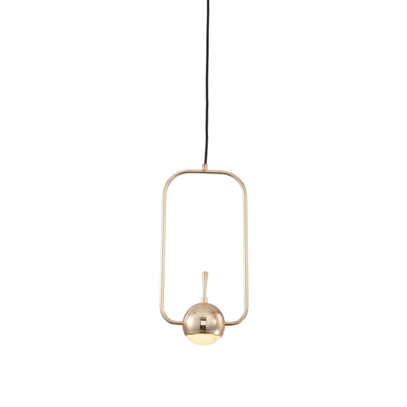 Minimalistische LED-plafondlamp met roségouden ronde/driehoek/rechthoekige neerwaartse verlichting met koepelvormige acryl...