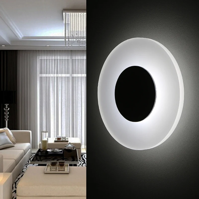 Minimalistische ultradunne acryl schanslamp LED-wandlamp schans warm/wit/natuurlijk licht Clearhalo