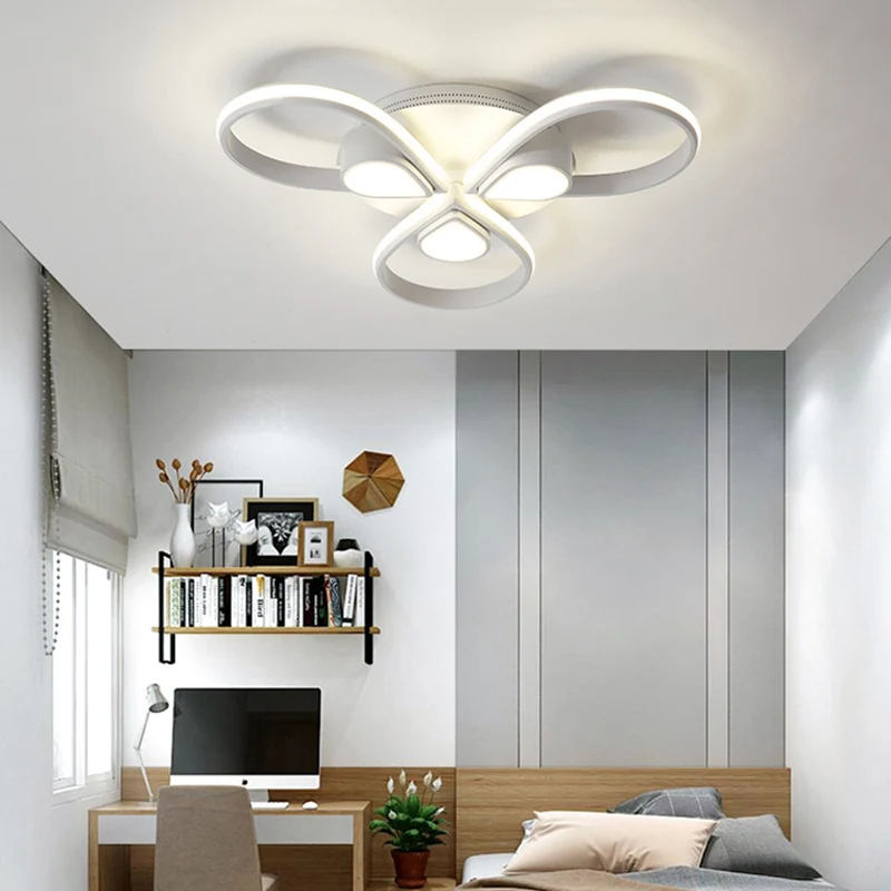 Modern eigentijds witte inbouwplafondlamp met bloem Acrylplafondlamp voor woonkamer Clearhalo