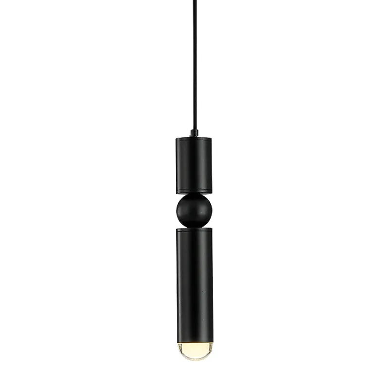 Moderne buishanglamp metaal zwart/wit/messing LED-ophanghanglamp voor eetkamer warm licht Clearhalo
