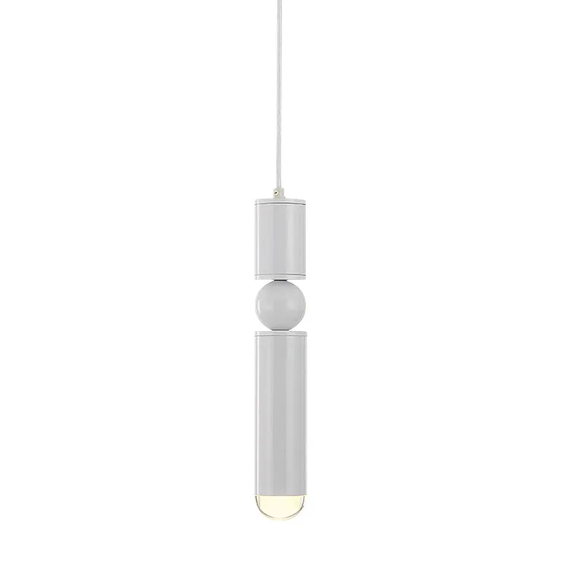 Moderne buishanglamp metaal zwart/wit/messing LED-ophanghanglamp voor eetkamer warm licht Clearhalo