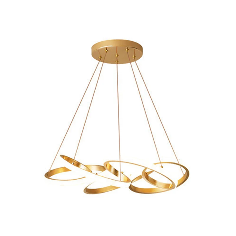 Moderne gedraaide kroonluchterverlichting Metalen ophanglamp voor restaurant met ophangkoord Clearhalo
