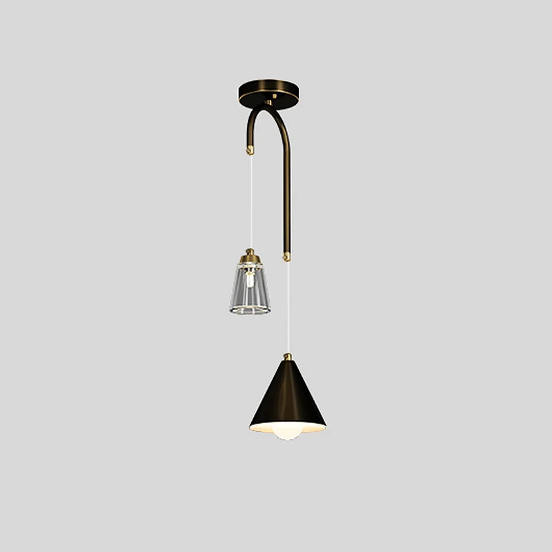 Moderne industriële mini-plafondlamp met metalen kegel, hanglamp voor eetkamer Clearhalo