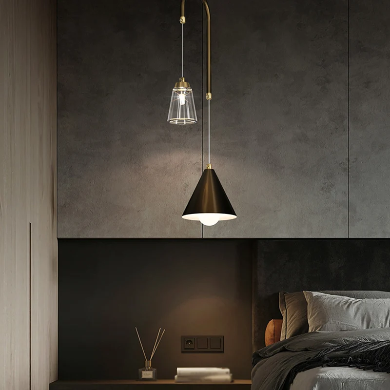 Moderne industriële mini-plafondlamp met metalen kegel, hanglamp voor eetkamer Clearhalo